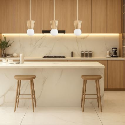 Argon 6357 - Badezimmer-Pendelleuchte mit Kabelaufhängung VOLANTE 3xG9/6W/230V IP44 beige