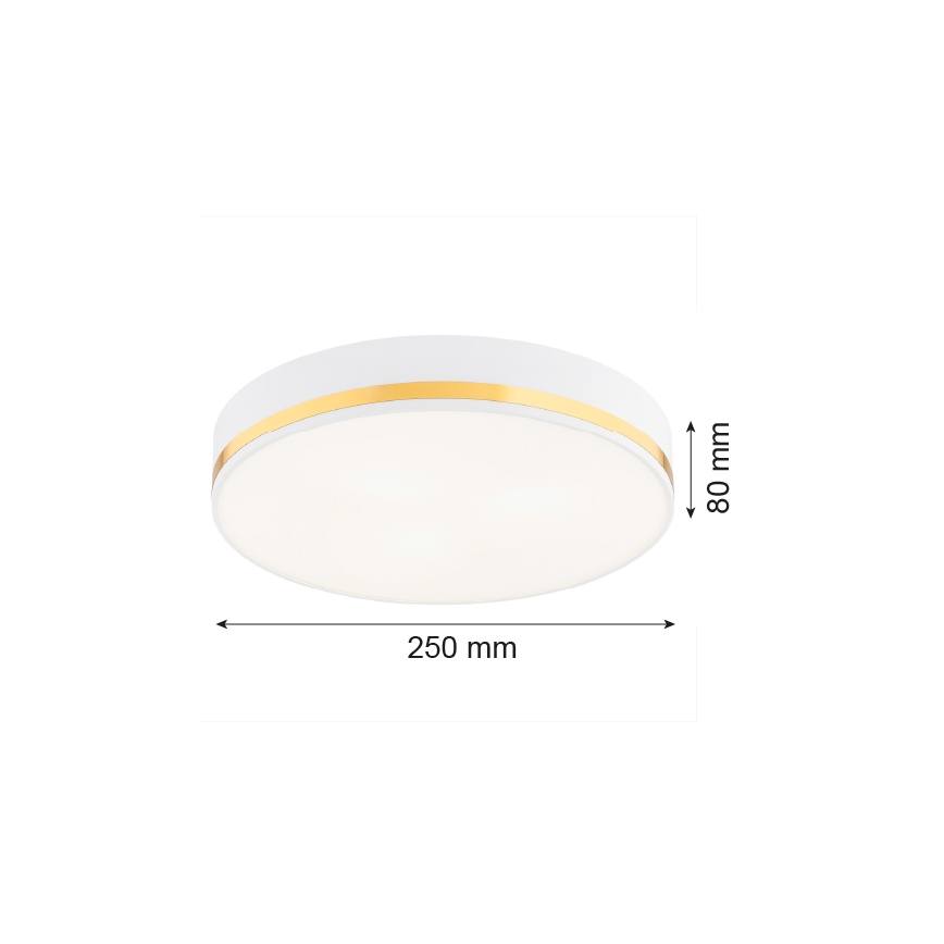 Argon 7034 - Deckenleuchte AMORE 2xE27/15W/230V Durchschn. 25 cm weiß/gold