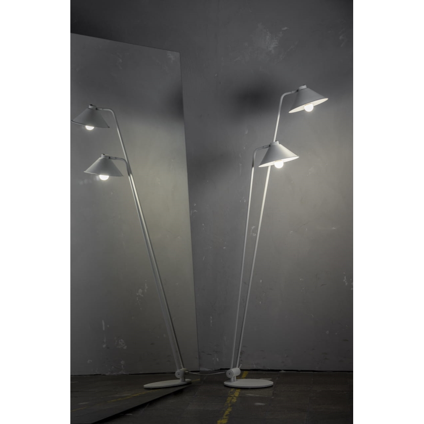 Argon 7074 - Stehlampe GABIAN 2xE27/15W/230V weiß