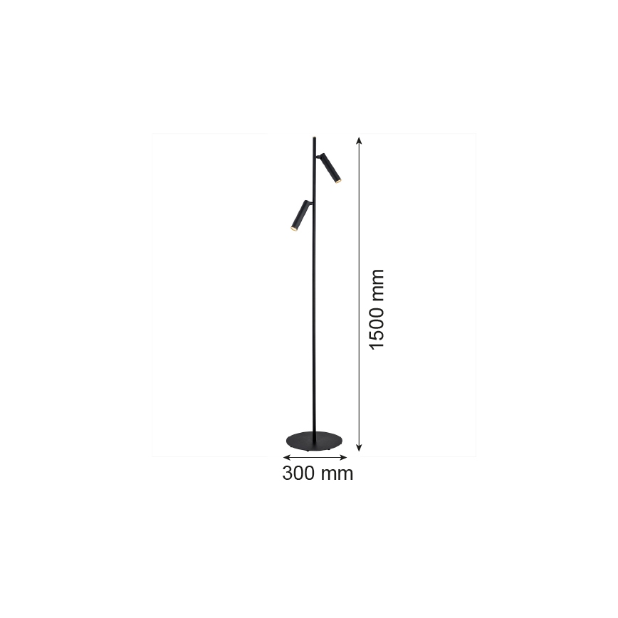 Argon 7082 - Stehlampe TORRE 2xG9/6W/230V schwarz