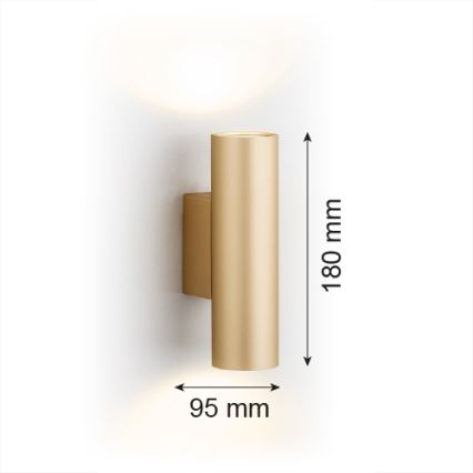 Argon 7178 - Wandleuchte MITOS PLUS 2xGU10/5W/230V golden