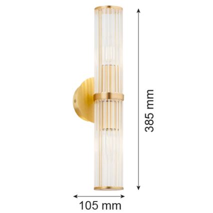 Argon 7203 - Wandleuchte HAMPTON 2xE14/7W/230V golden