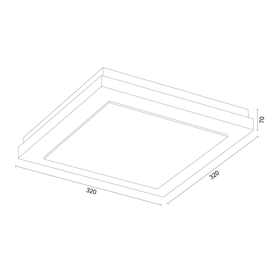 Argon 7268 - Deckenleuchte TABOR 2xE27/15W/230V 32x32 cm Terrakotta