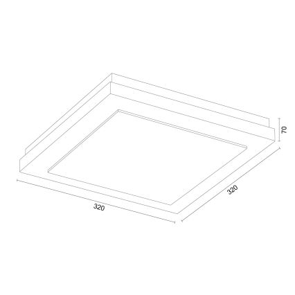 Argon 7269 - Deckenleuchte TABOR 2xE27/15W/230V 32x32 cm grau