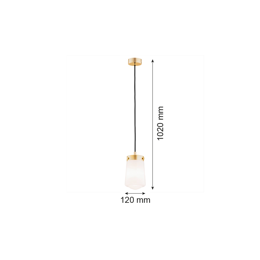 Argon 8004 - Hängeleuchte PASADENA 1xE27/15W/230V gold/weiß