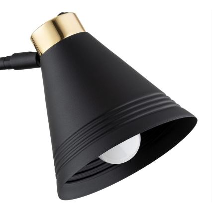 Argon 8009 - Wandlampe AVALONE 1xE27/15W/230V 57 cm schwarz/gold