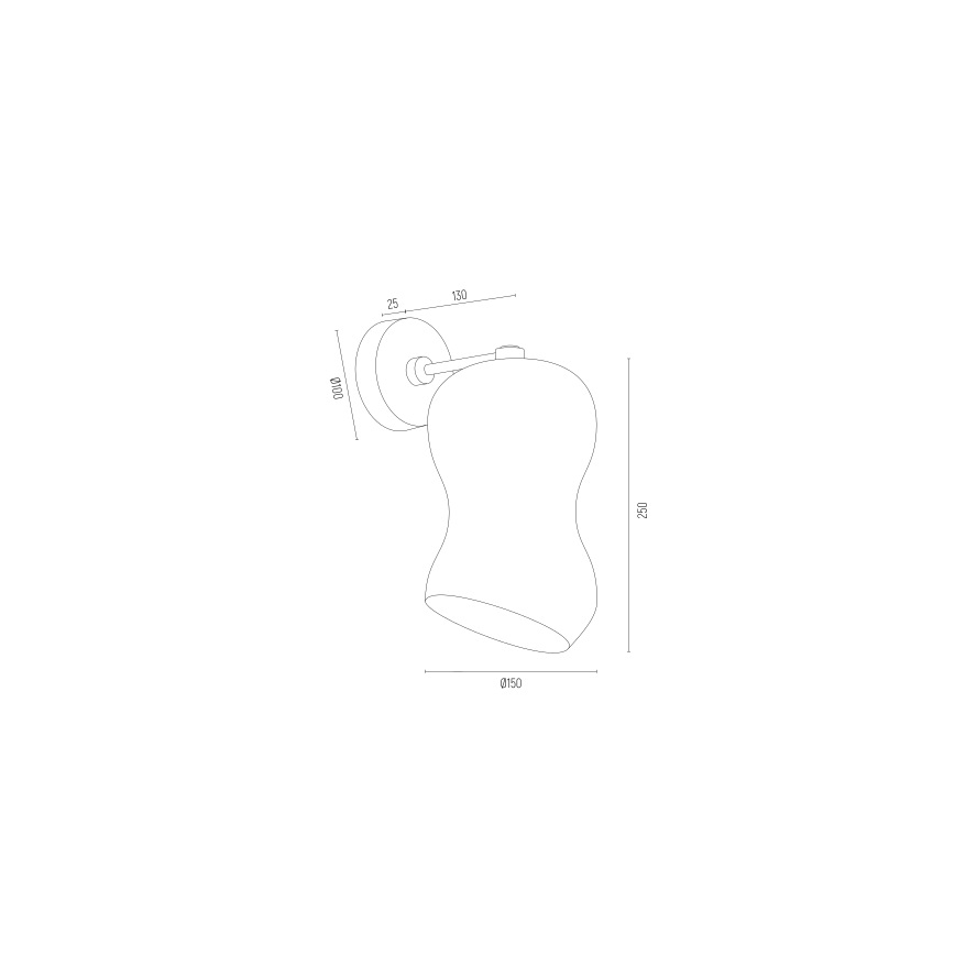 Argon 8046 - Wandlampe SALERNO 1xE27/15W/230V gold