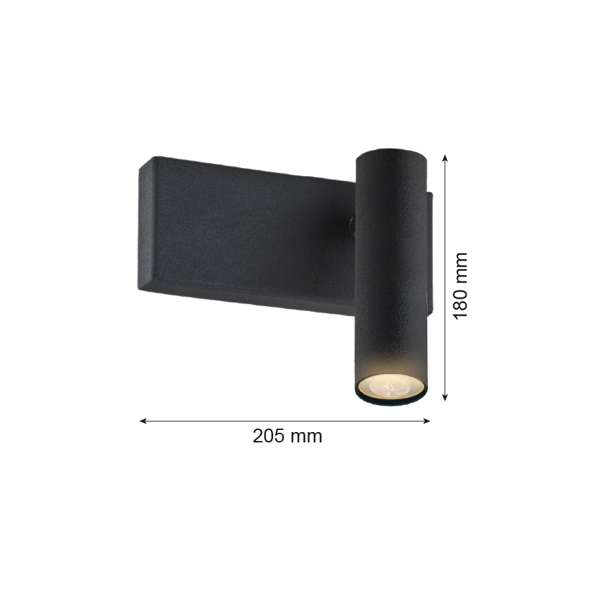 Argon 8065 - Wand-Spotleuchte ETNA 1xG9/6W/230V schwarz