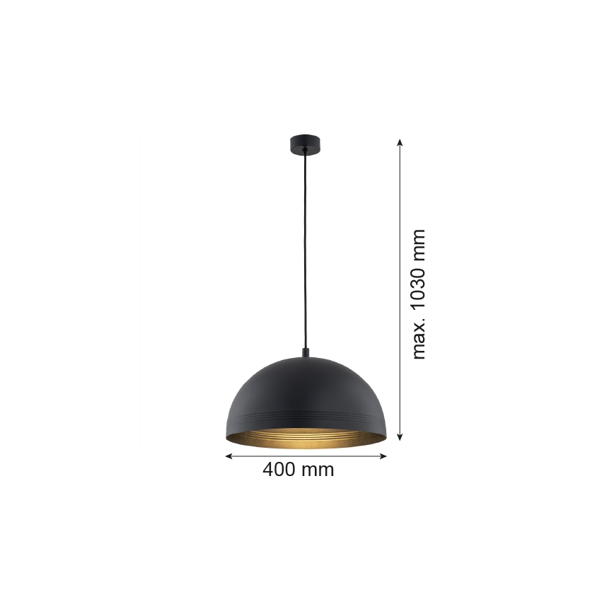 Argon 8242 - Hängeleuchte an Schnur BONITA 1xE27/15W/230V schwarz