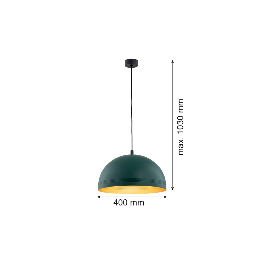 Argon 8243 - Hängeleuchte an Schnur BONITA 1xE27/15W/230V grün