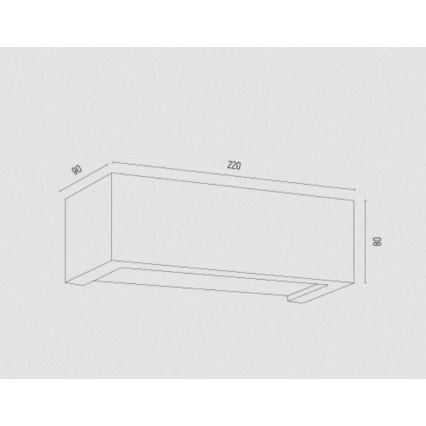 Argon 8249 - Wandleuchte CASERTA 1xE27/15W/230V 22 cm