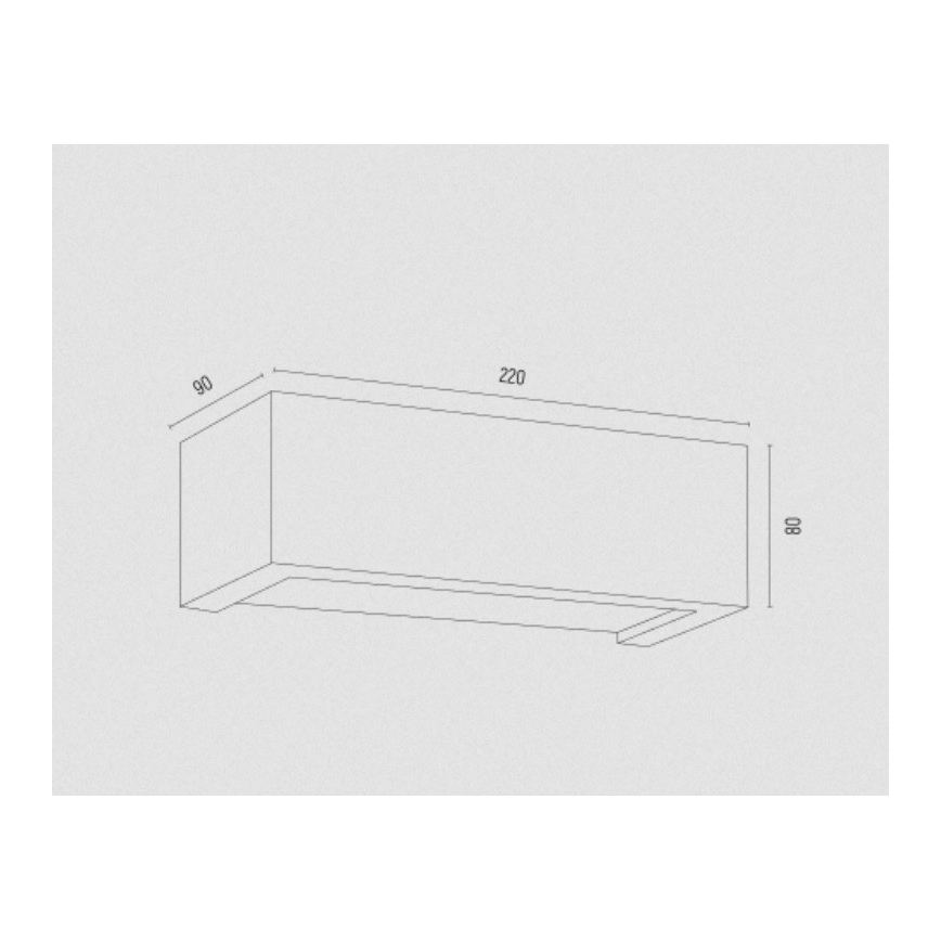 Argon 8249 - Wandleuchte CASERTA 1xE27/15W/230V 22 cm