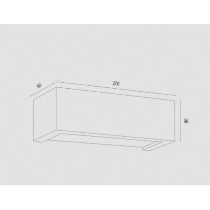 Argon 8251 - Wandleuchte CASERTA 1xE27/15W/230V 22 cm