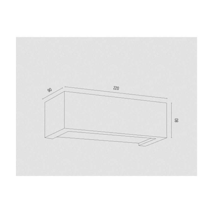 Argon 8251 - Wandleuchte CASERTA 1xE27/15W/230V 22 cm