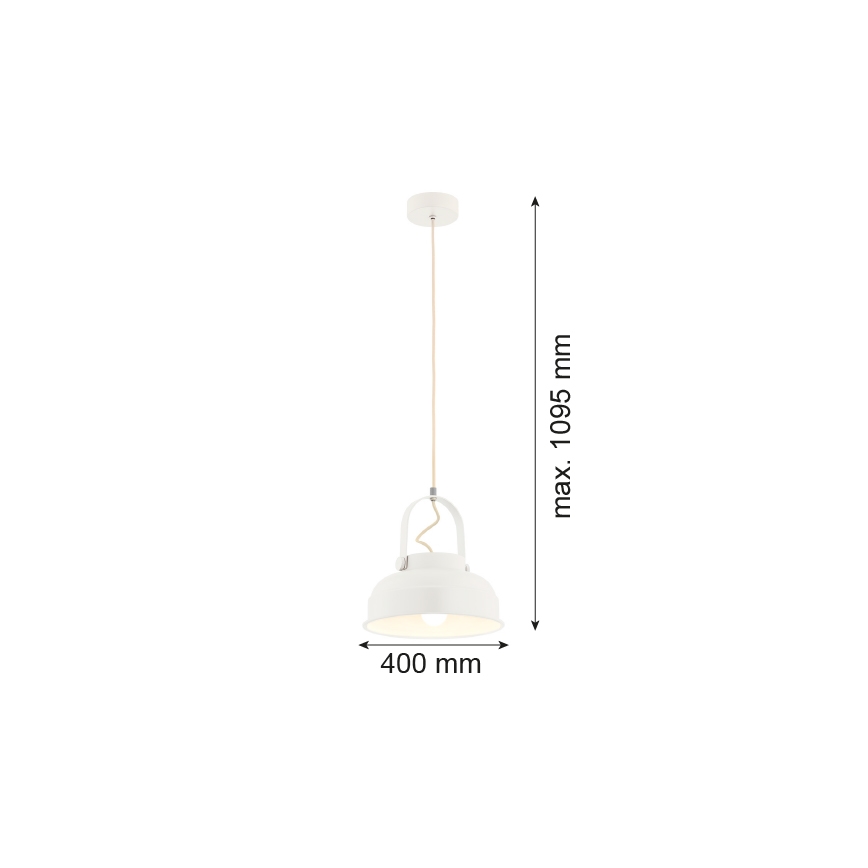 Argon 8284 - Hängeleuchte an Schnur DAKOTA 1xE27/15W/230V weiß