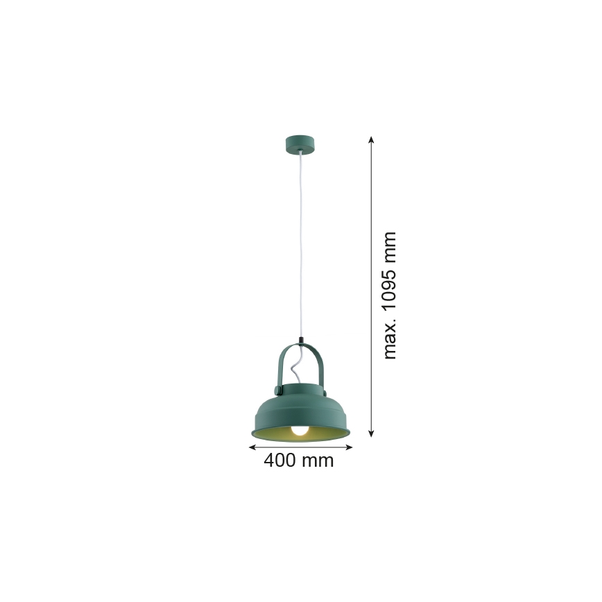 Argon 8287 - Hängeleuchte an Schnur DAKOTA 1xE27/15W/230V grün