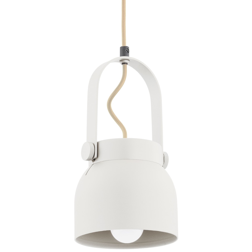 Argon 8290 - Hängeleuchte an Schnur LOGAN 1xE27/15W/230V d 14 cm weiß