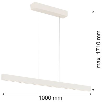 Argon 8302 - LED-Hängeleuchte an Schnur BALANS LED/35W/230V 3000K cremefarben