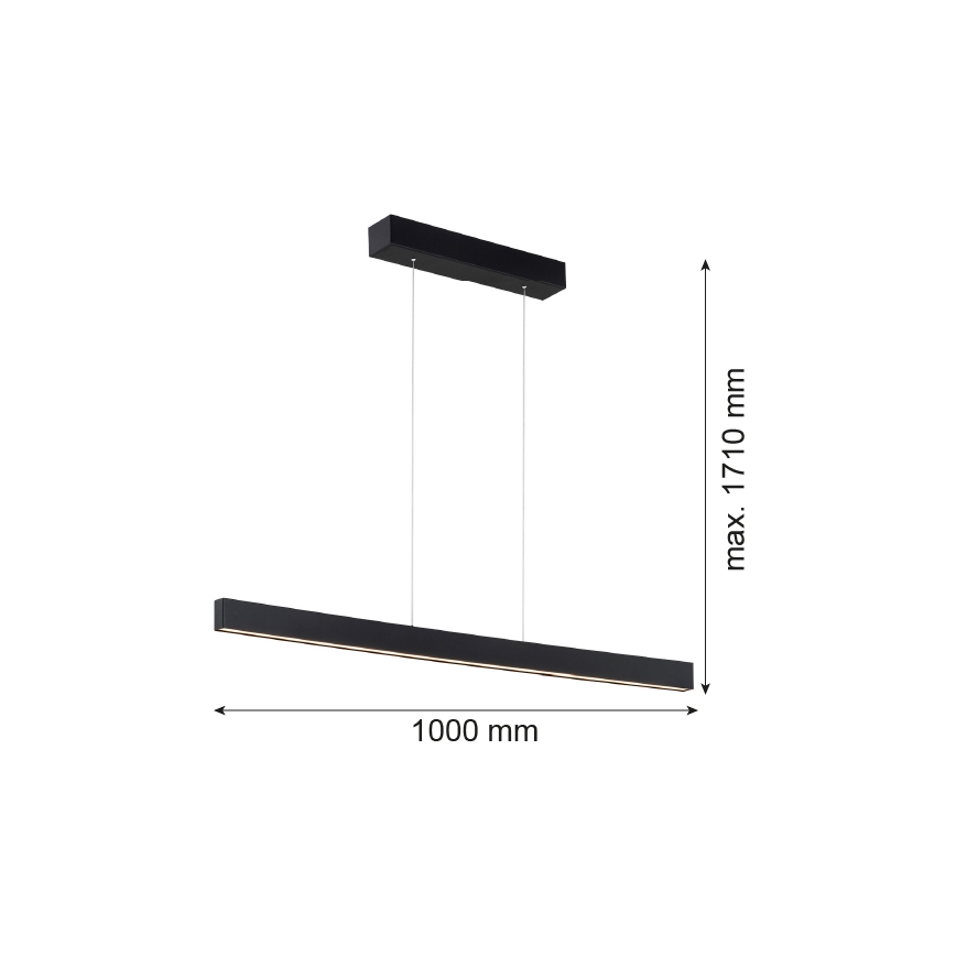 Argon 8303 - LED-Hängeleuchte an Schnur BALANS LED/35W/230V 3000K schwarz