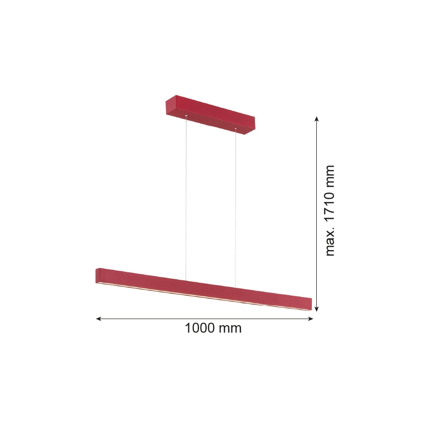 Argon 8304 - LED-Hängeleuchte an Schnur BALANS LED/35W/230V 3000K rot