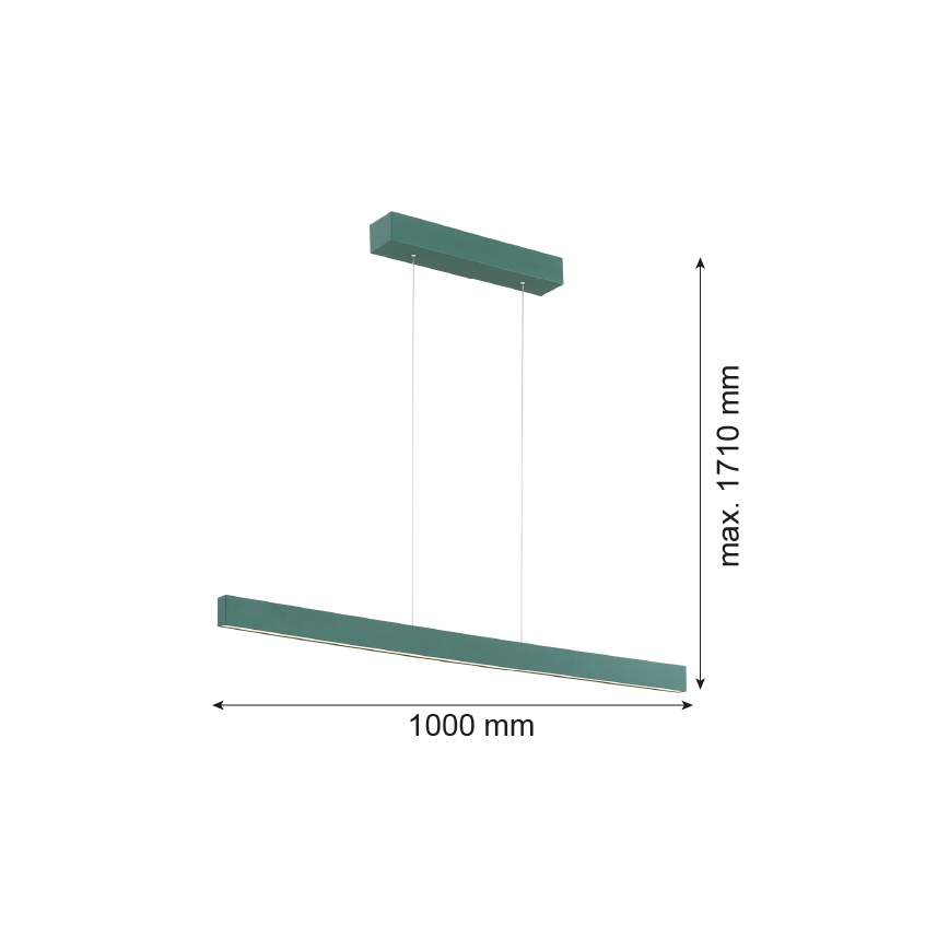Argon 8305 - LED-Hängeleuchte an Schnur BALANS LED/35W/230V 3000K grün