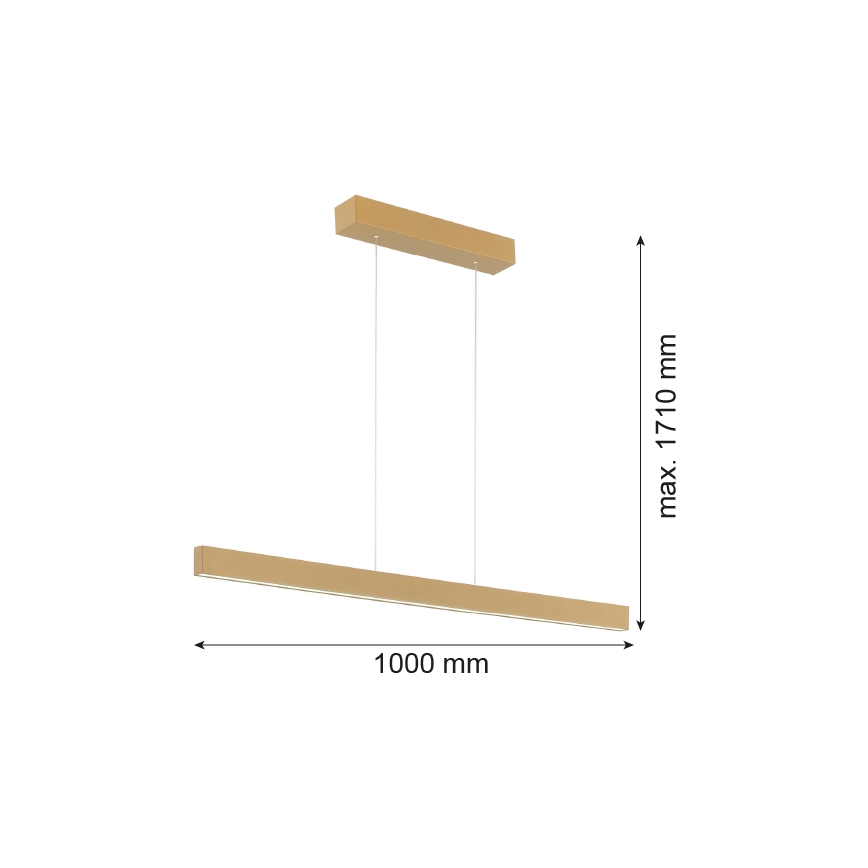 Argon 8306 - LED-Hängeleuchte an Schnur BALANS LED/35W/230V 3000K golden