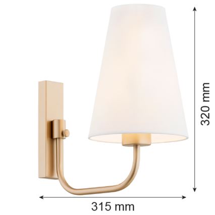 Argon 8312 - Wandlampe SAFIANO 1xE27/15W/230V golden