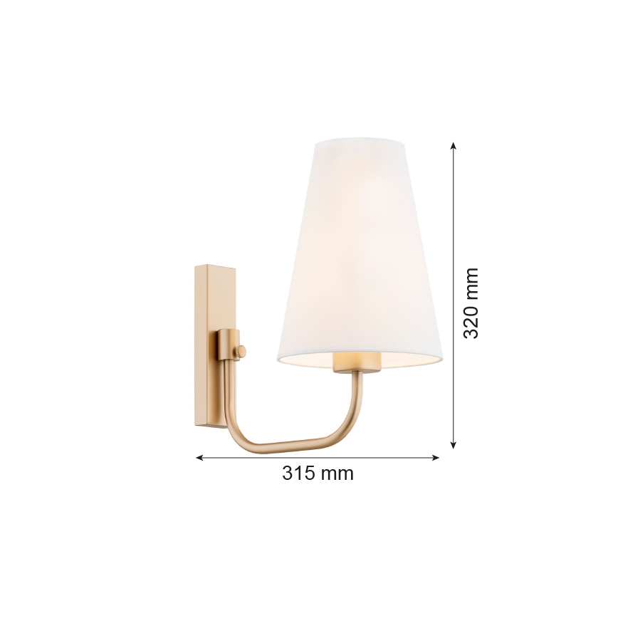 Argon 8312 - Wandlampe SAFIANO 1xE27/15W/230V golden