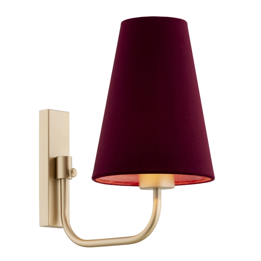 Argon 8313 - Wandlampe SAFIANO 1xE27/15W/230V burgunderrot