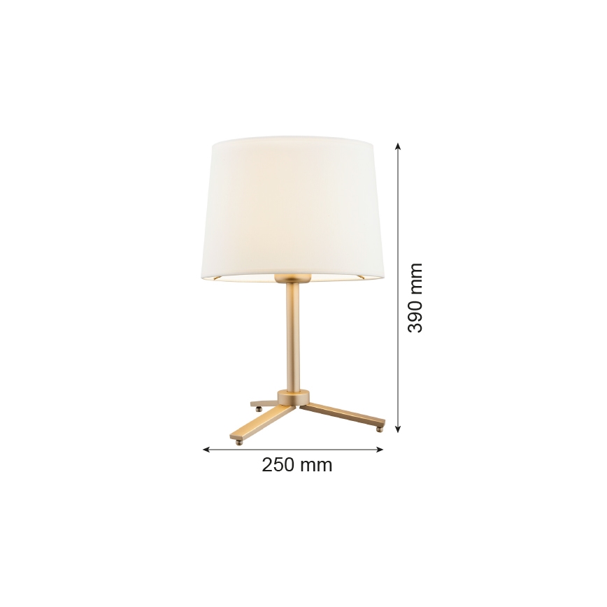Argon 8318 - Tischlampe CAVALINO 1xE27/15W/230V 39 cm cremefarben/golden