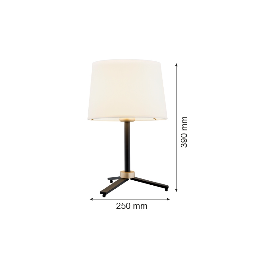 Argon 8319 - Tischlampe CAVALINO 1xE27/15W/230V 39 cm cremefarben/schwarz