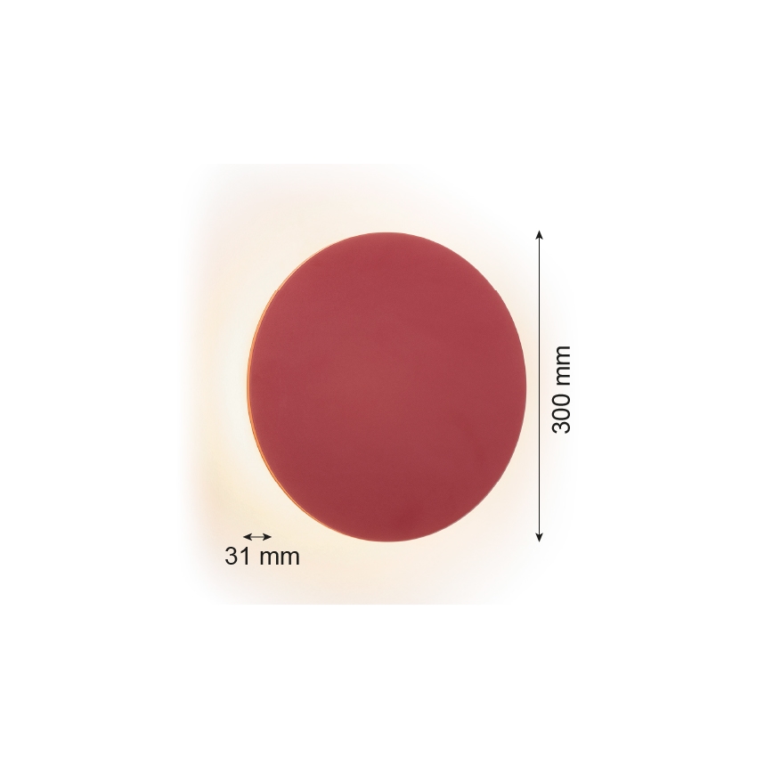 Argon 8322 - LED-Wandbeleuchtung OREGON PLUS LED/6W/230V 3000K 30 cm rot