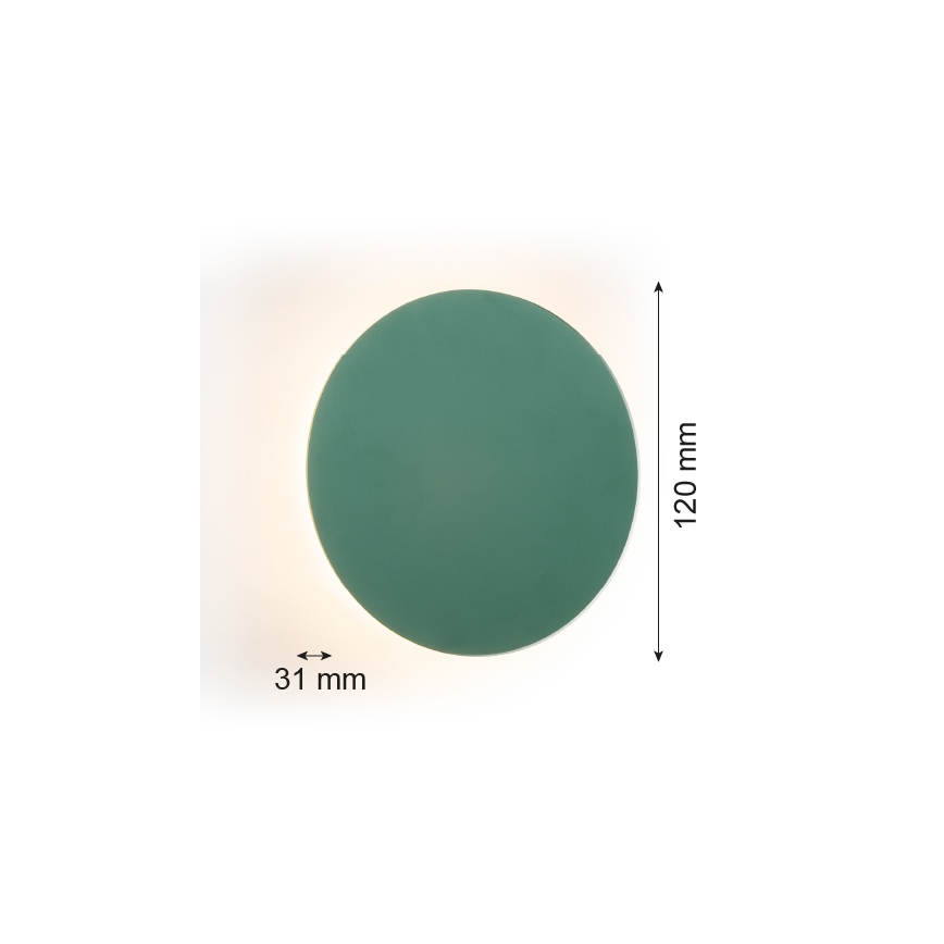 Argon 8323 - LED-Wandbeleuchtung OREGON PLUS LED/3W/230V 3000K 12 cm grün