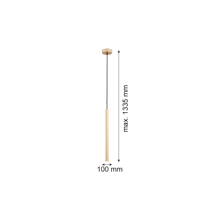 Argon 8327 - LED-Hängeleuchte an Schnur RIO LED/4,2W/230V 3000K golden