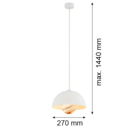 Argon 8443 - Hängeleuchte an Schnur PIAVA 1xE14/7W/230V Alabaster weiß