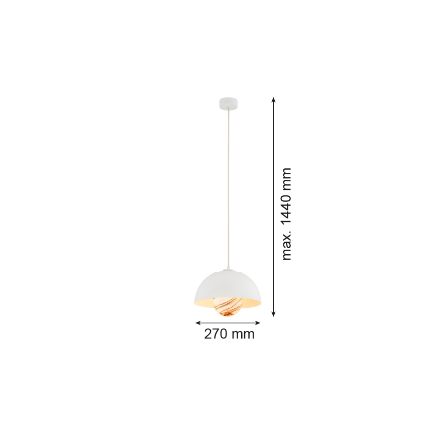 Argon 8443 - Hängeleuchte an Schnur PIAVA 1xE14/7W/230V Alabaster weiß