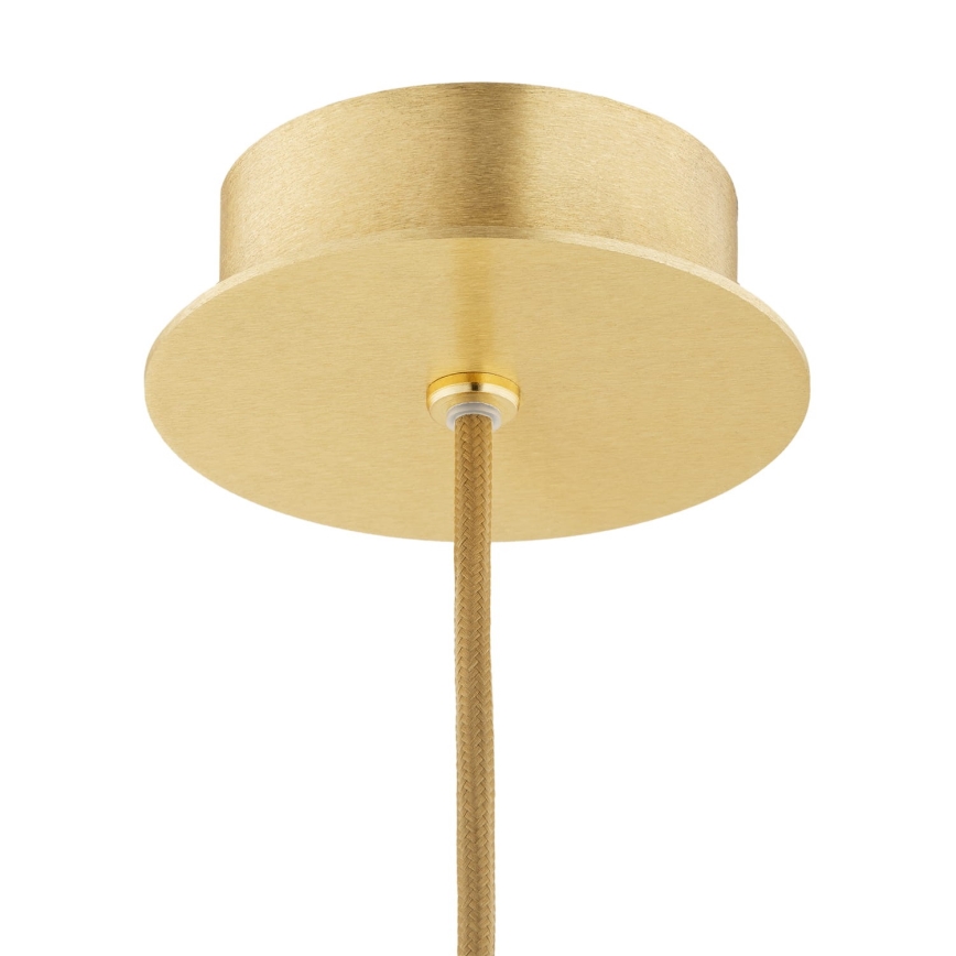 Argon 8448 - Hängeleuchte an Schnur ALMIROS 1xE27/15W/230V d 30 cm Alabaster golden