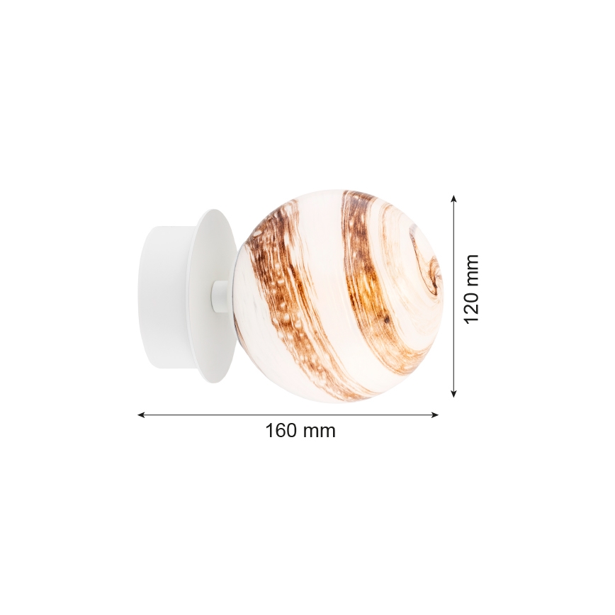 Argon 8454 - Wandleuchte FABIO 1xE14/7W/230V Alabaster weiß