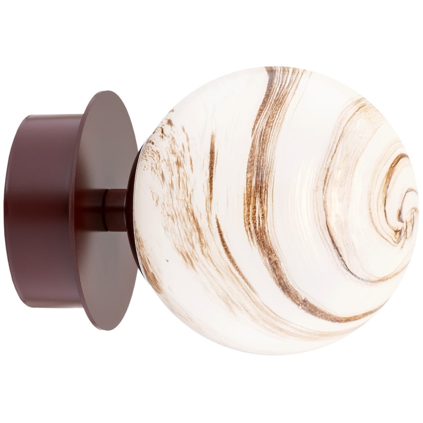 Argon 8455 - Wandleuchte FABIO 1xE14/7W/230V Alabaster braun