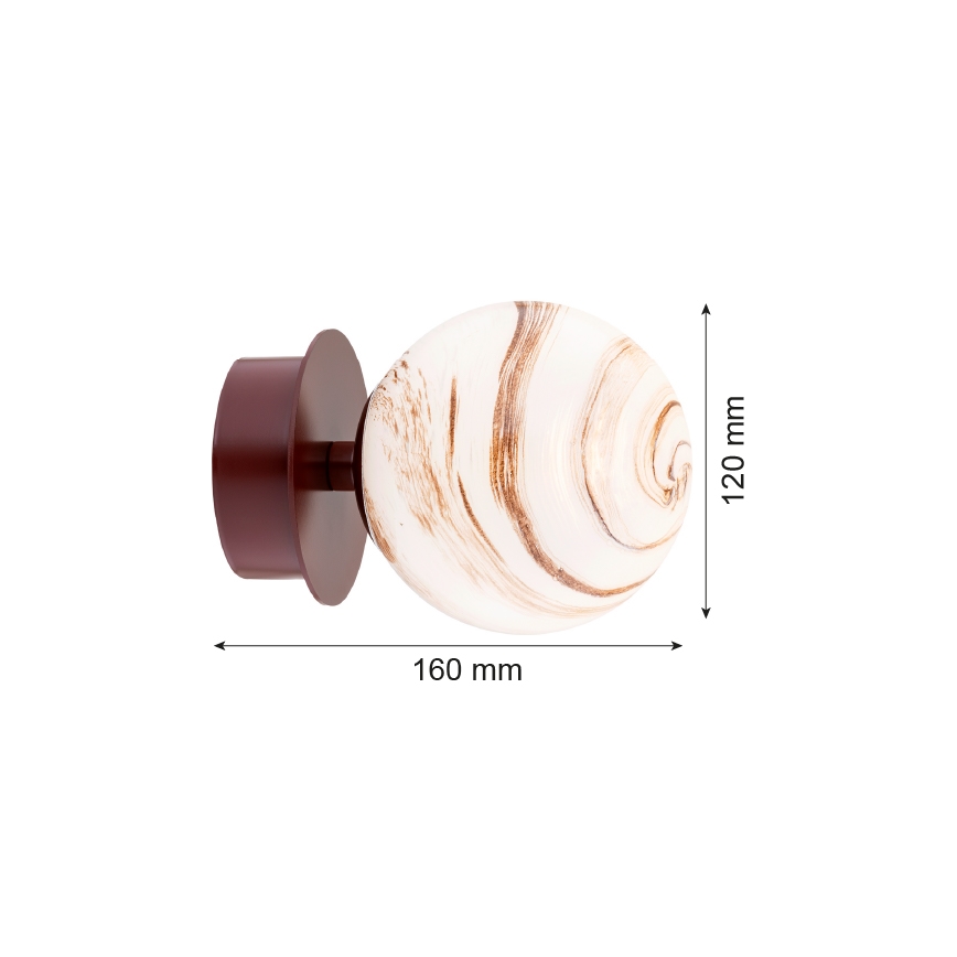 Argon 8455 - Wandleuchte FABIO 1xE14/7W/230V Alabaster braun