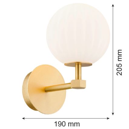 Argon 8502 - Wandleuchte PALOMA 1xE14/7W/230V golden/weiß