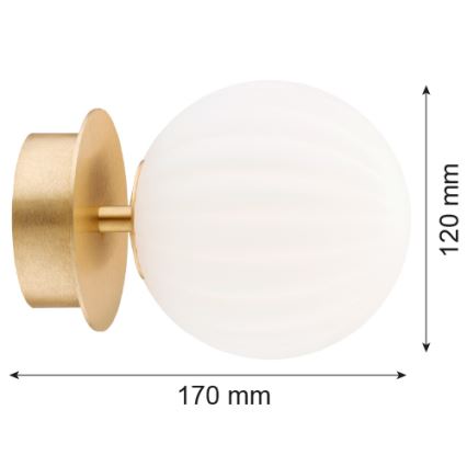 Argon 8504 - Wandleuchte PALOMA 1xE14/7W/230V golden/weiß