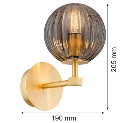 Argon 8508 - Wandleuchte PALOMA 1xE14/7W/230V golden/schwarz