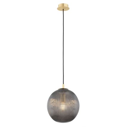 Argon 8513 - Hängeleuchte an Schnur PALOMA 1xE27/15W/230V d 25 cm golden/schwarz