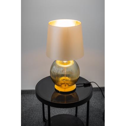 Argon 8530 - Tischleuchte HAMILTON 1xE27/15W/230V 54 cm cremefarben/grau