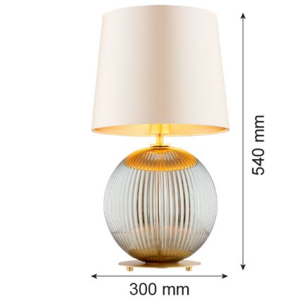 Argon 8530 - Tischleuchte HAMILTON 1xE27/15W/230V 54 cm cremefarben/grau