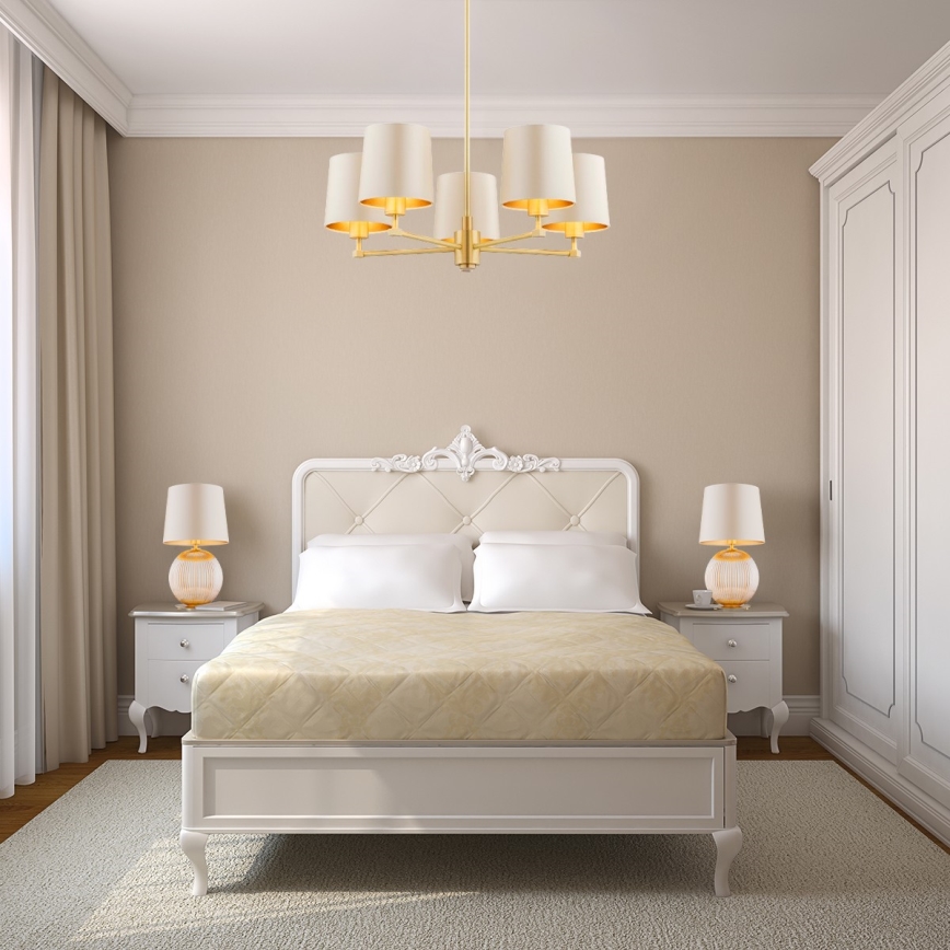 Argon 8535 - Tischleuchte HAMILTON 1xE27/15W/230V 54 cm cremefarben/beige