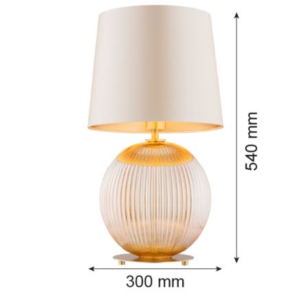 Argon 8535 - Tischleuchte HAMILTON 1xE27/15W/230V 54 cm cremefarben/beige