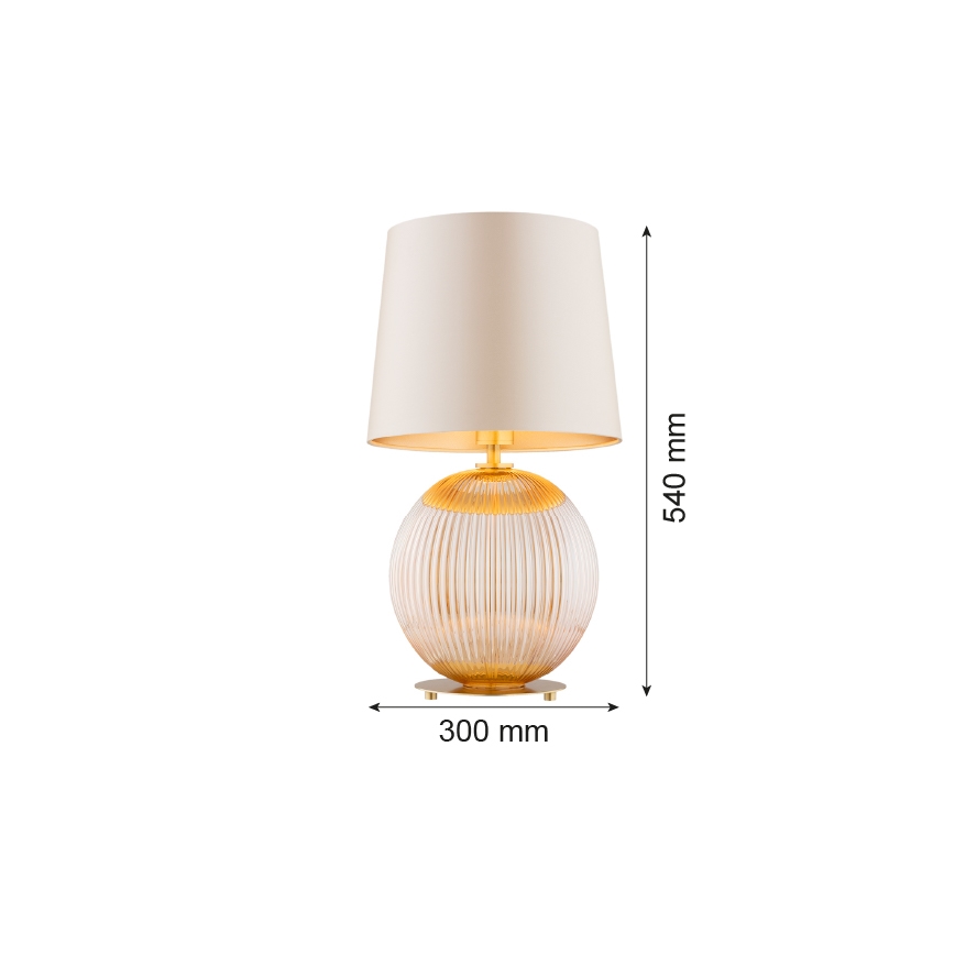 Argon 8535 - Tischleuchte HAMILTON 1xE27/15W/230V 54 cm cremefarben/beige