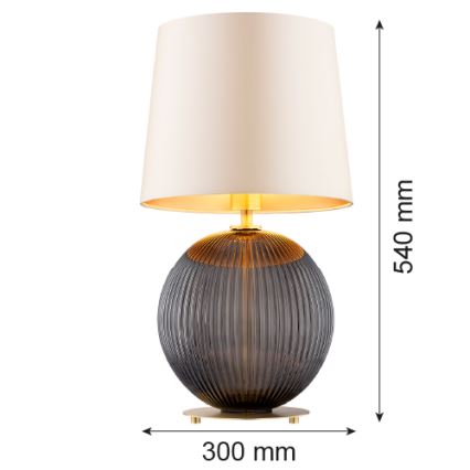 Argon 8538 - Tischleuchte HAMILTON 1xE27/15W/230V 54 cm cremefarben/schwarz